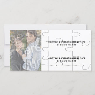Tarjeta de rompecabezas de foto de personalizable