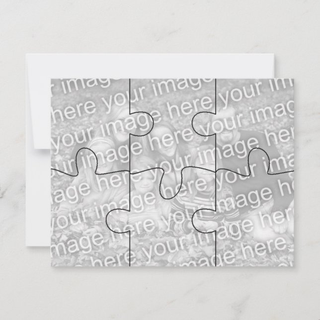 Tarjeta de rompecabezas de foto de personalizable  (Anverso)
