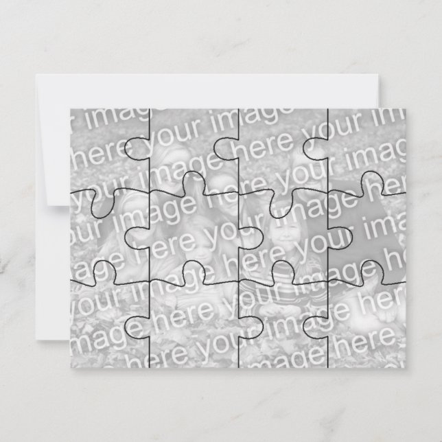 Tarjeta de rompecabezas de foto de personalizable  (Anverso)