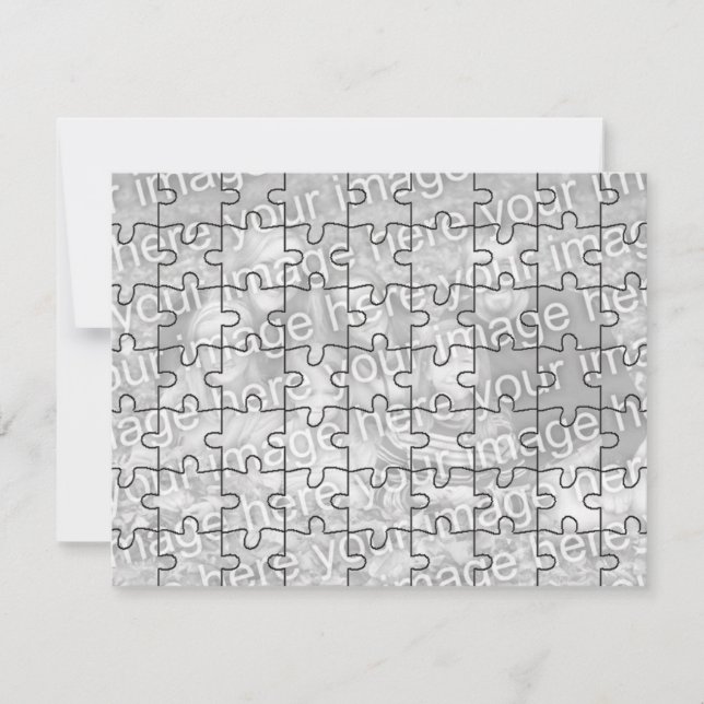 Tarjeta de rompecabezas de foto de personalizable  (Anverso)