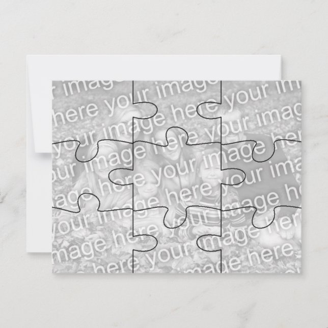 Tarjeta de rompecabezas "falsa" de foto personaliz (Anverso)