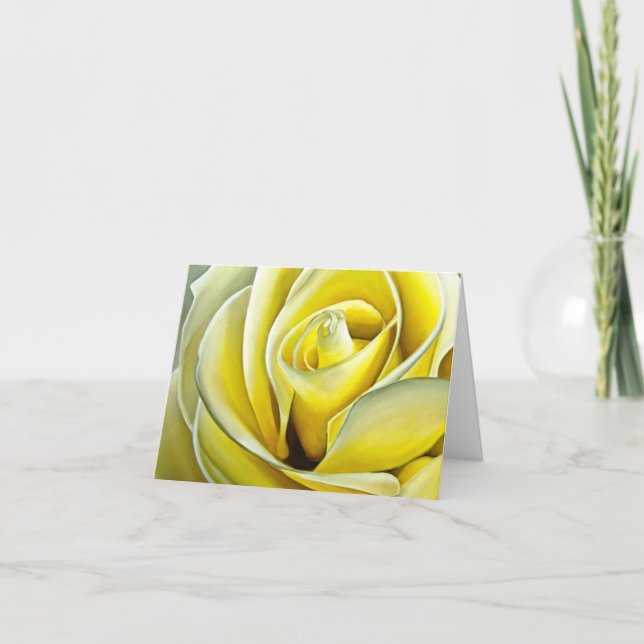 Tarjeta de rosa amarilla (Anverso)