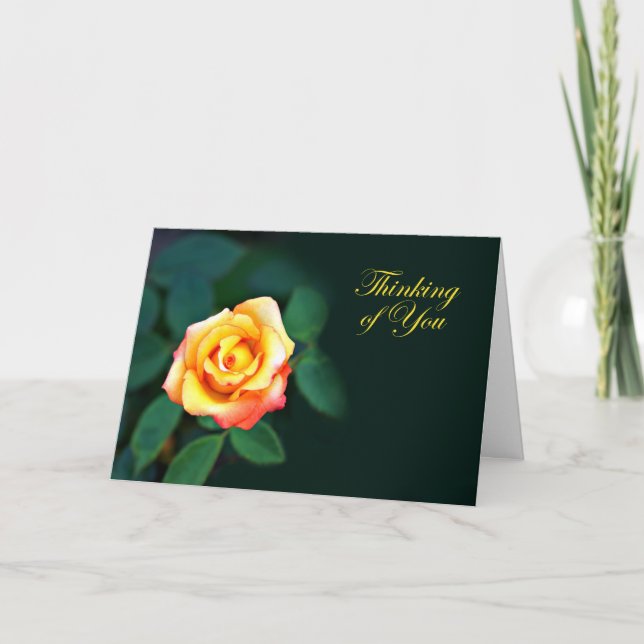 Tarjeta de rosa amarilla (Anverso)