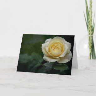 Tarjeta de rosa amarillo
