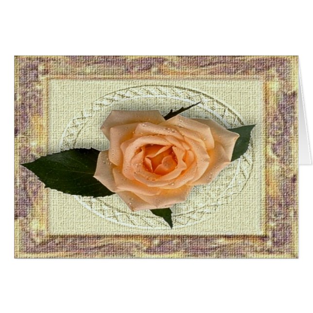 Tarjeta de Rosa de Peach (Anverso (Horizontal))