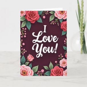 Tarjeta de Rosa de Te Amo Romántico