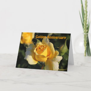 Tarjeta de Rosa del Aniversario de Oro