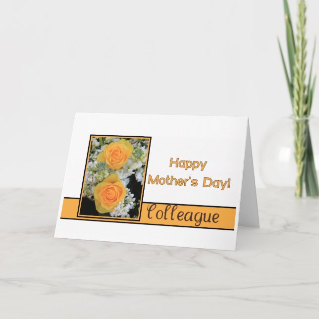 Tarjeta de rosa del Día de la Madre (Anverso)