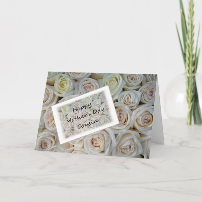 Tarjeta de rosa del Día de la Madre de Primo (Anverso)