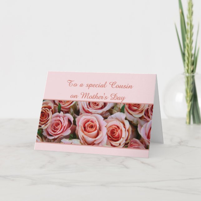 Tarjeta de rosa del Día de la Madre de Primo (Anverso)