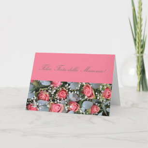 Tarjeta de rosa del Día de la Madre en Italia