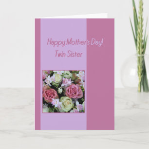 Tarjeta de rosa del Día de la Madre Feliz Hermana