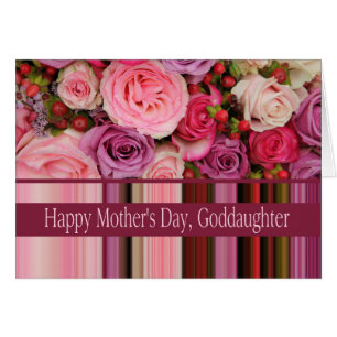 Tarjeta de rosa del Día de la Madre Feliz Hija