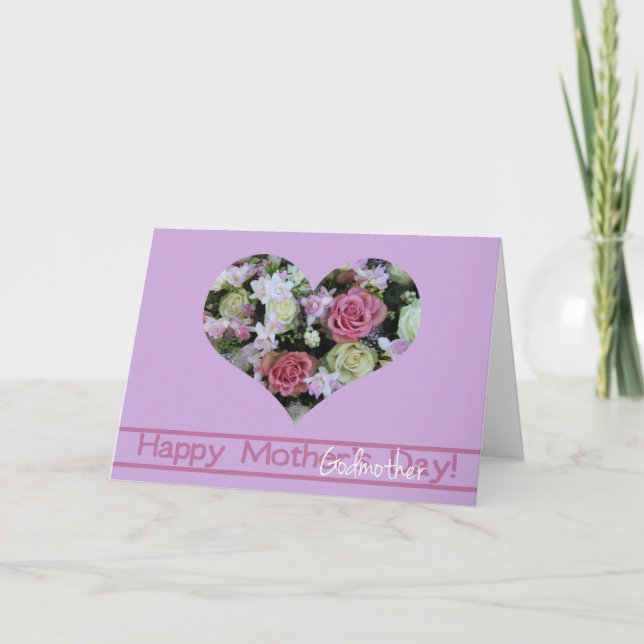 Tarjeta de rosa del Día de la Madre Feliz Madre (Anverso)