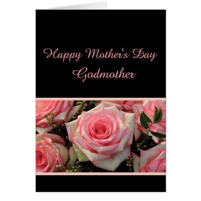 Tarjeta de rosa del Día de la Madre Feliz Madre (Frente)