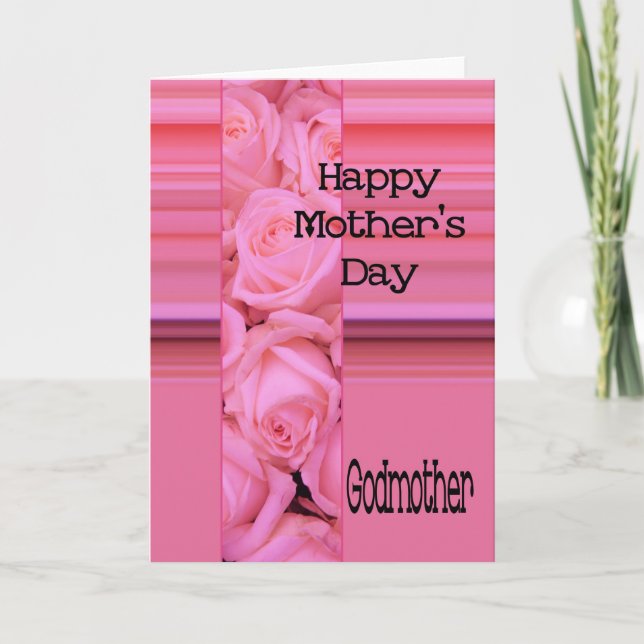 Tarjeta de rosa del Día de la Madre Feliz Madre (Anverso)