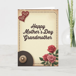 Tarjeta de Rosa del Día de las Abuelas Dulces