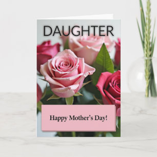 Tarjeta de Rosa del Día de las Hijas Dulces