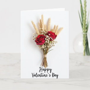 Tarjeta de rosa del día de San Valentín feliz