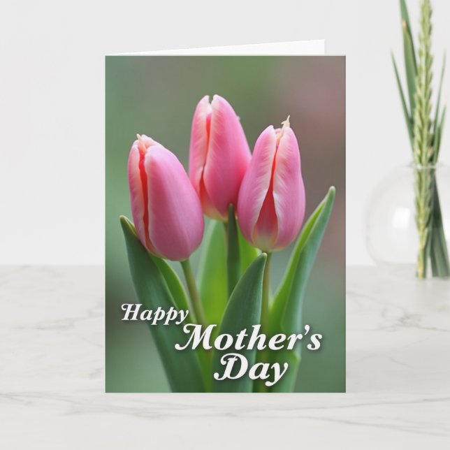 Tarjeta de Rosa Día de la Madre (Anverso)