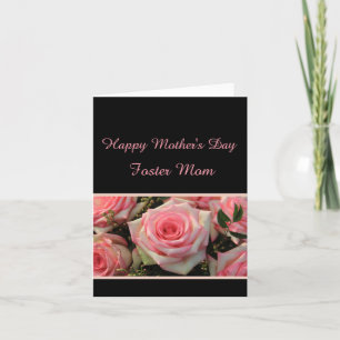 Tarjeta de rosa Foster Mom Happy Mother's Day