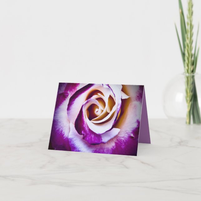 Tarjeta de Rosa Púrpura (Anverso)