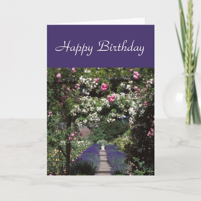 Tarjeta de rosa y lavanda (Anverso)