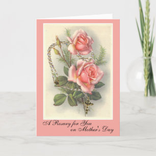 Tarjeta de Rosario para las rosas rosas rosas rosa