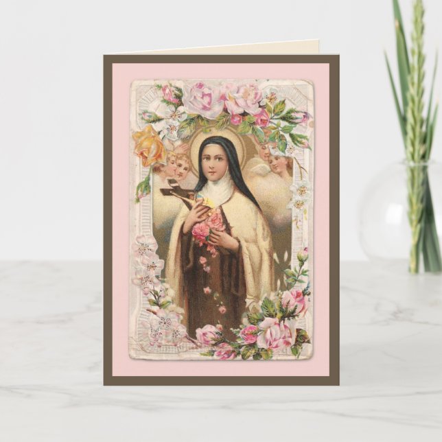 Tarjeta de Rosas de oración religiosa de San Terés (Anverso)