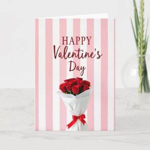Tarjeta de rosas del día de San Valentín feliz
