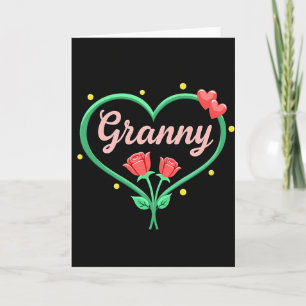 Tarjeta de Rosas para Abuela con Cariño