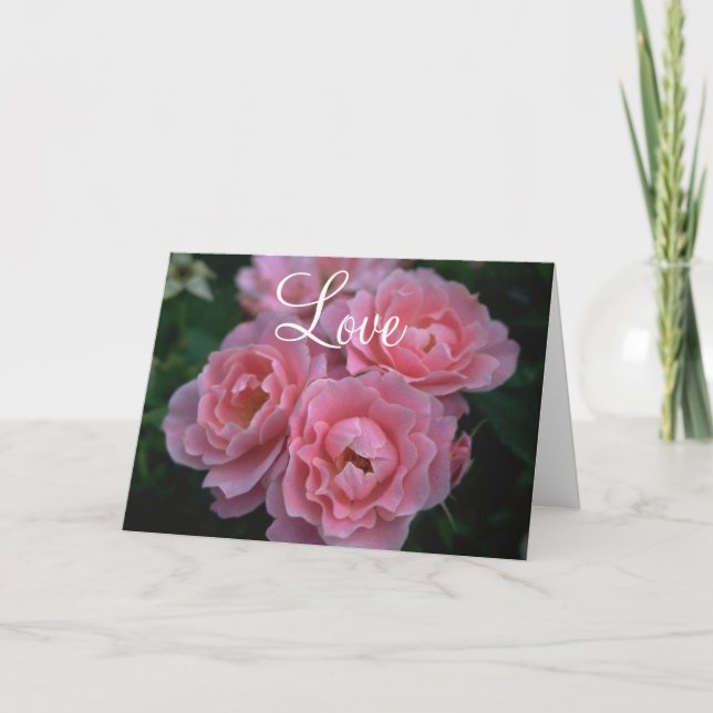 Tarjeta de Rosas Rosadas (Anverso)