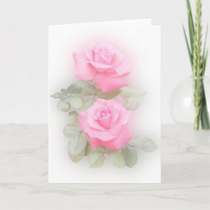 Tarjeta de Rosas Rosadas
