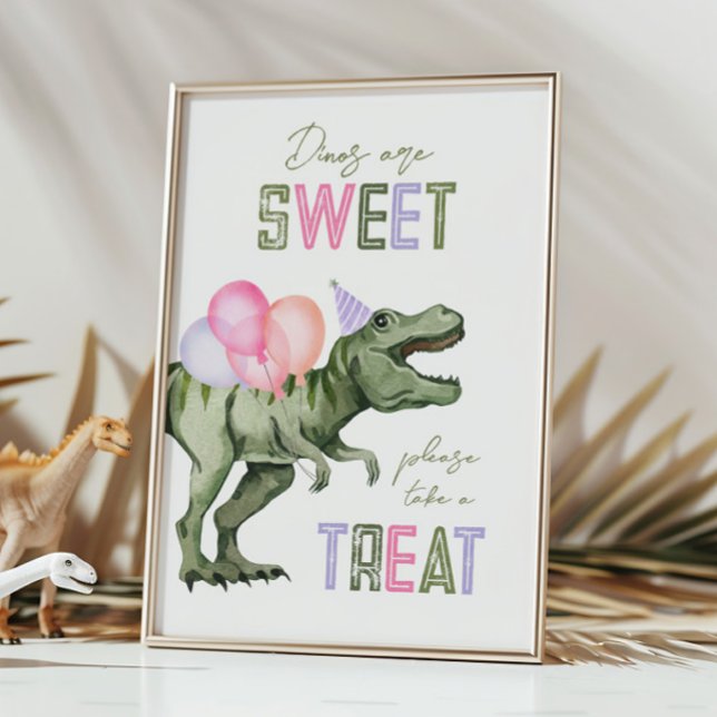 Tarjeta de Rótulo 5 x 7 Chicas Dinosaurios Treat (Subido por el creador)