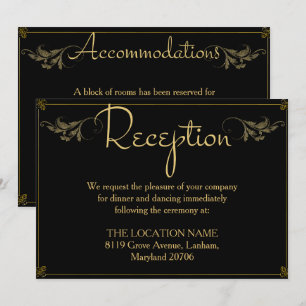 Tarjeta de Rótulo Boda de alojamiento en recepción