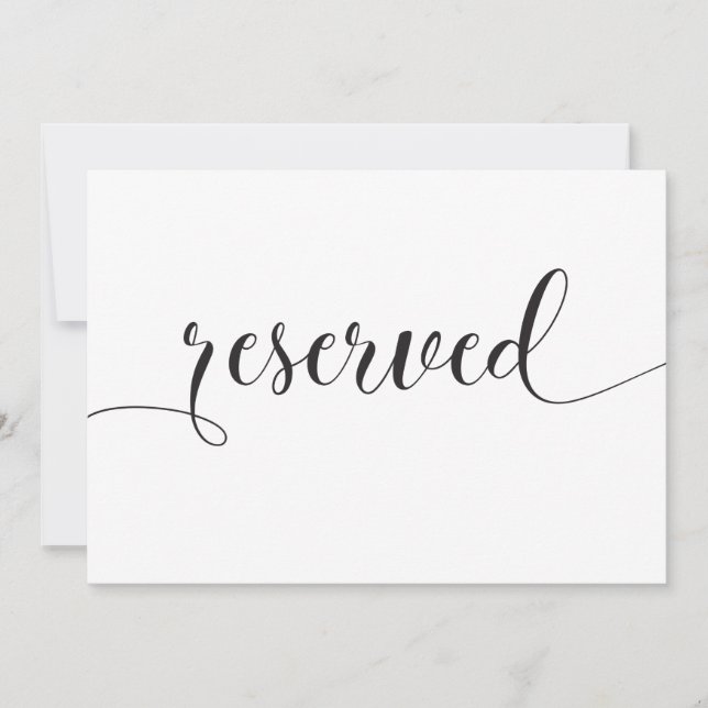 Tarjeta de Rótulo Boda reservada para caligrafía (Anverso)