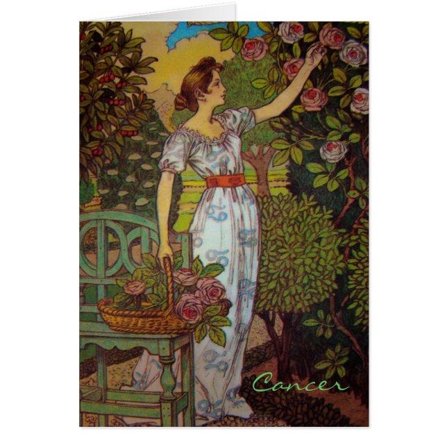 Tarjeta de Rótulo de astrología "Cáncer" (Frente)