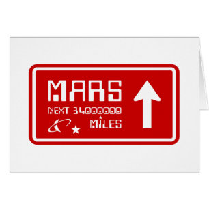 Tarjeta de Rótulo de la autopista de Marte