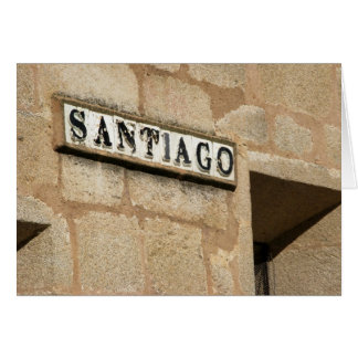 Tarjeta de Rótulo de la calle Santiago