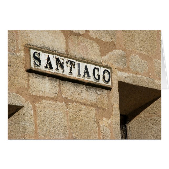 Tarjeta de Rótulo de la calle Santiago (Anverso (Horizontal))