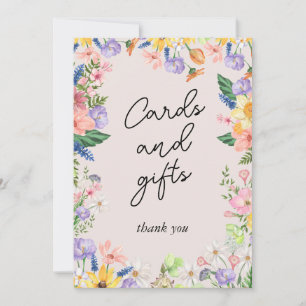 Tarjeta de Rótulo de tarjetas de primavera y regal