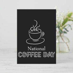 Tarjeta de Rótulo del Día Nacional del Café