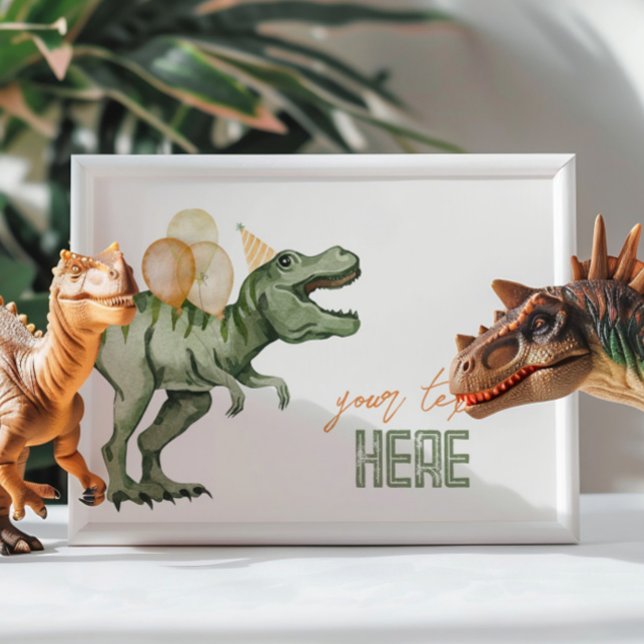 Tarjeta de Rótulo editable para dinosaurios (Subido por el creador)