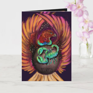 Tarjeta de Rótulo Escorpio Zodiac