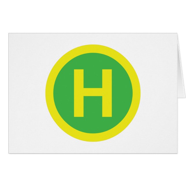 Tarjeta de Rótulo Helipad (Anverso (Horizontal))