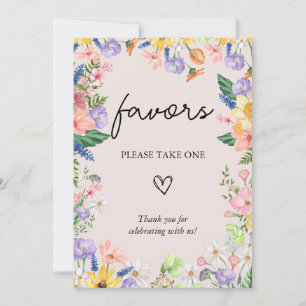 Tarjeta de Rótulo para la boda de primavera de flo