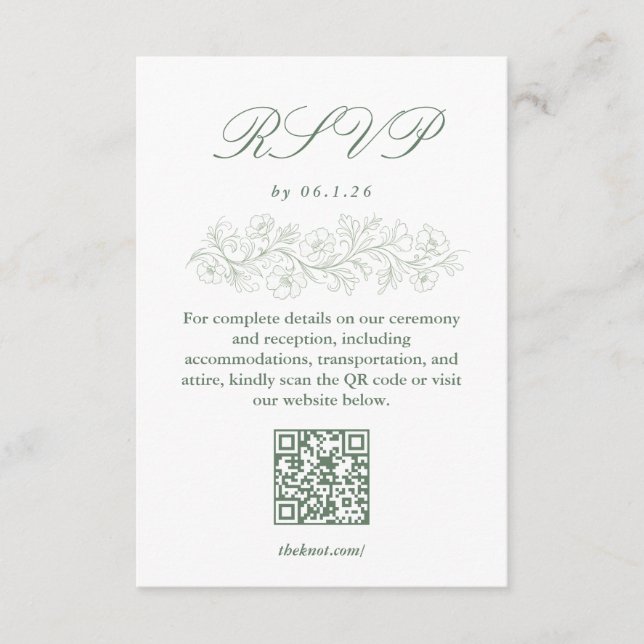 Tarjeta de RSVP  (Anverso)