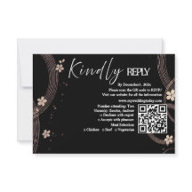 Tarjeta de RSVP Arch Serenity Black Premium