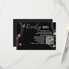Tarjeta de RSVP Arch Serenity Black Premium