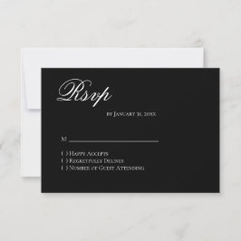 Tarjeta de RSVP básica y elegante